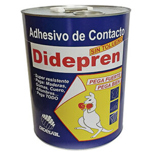 Adhesivo de Contacto Pega Todo Sin Tolueno Didepren Dideval 1 Galón
