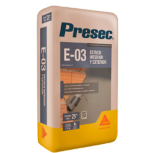 Estuco Presec E03 Interior/Exterior de 25 kg