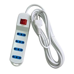 Alargador Múltiple Zapatilla 4 Posiciones – 5 Metros con Interruptor