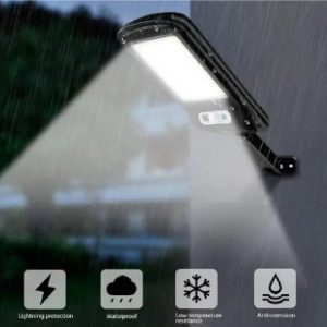 Foco LED Solar Exterior con Sensor de Movimiento 110W Montable Negro
