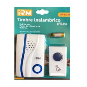 Timbre Inalámbrico Portátil para Exterior Impermeable IRM – Color Blanco